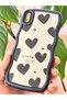iPhone XS Max Case Mirror Heart Pattern Soft Edge Silicone Cover with Camera Protection