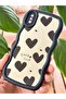iPhone X/Xs Case Mirror Heart Pattern Soft Edge Silicone Cover with Camera Protection - 5