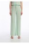 Openwork Knitted Mint Green Knitwear Trousers - 6