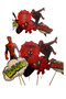 Cake Top Figur Set 6 Pieces Digital Printing Cake Toothpick - 2