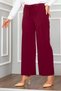 Wide Leg Hijab Pants Şarabi - 2
