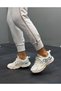 White Multi Knitwear Lace-Up Women's Casual Sports