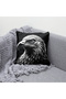 Black and White Eagle Themed Digital Printed Decorative Throw Pillow Cover - 3