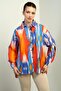 Women's Brush Patterned Oversize Shirt - 3