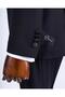 Italian Cut Slim Fit Double Breasted Jacket Trousers Groom Suit Black T9213 - 3