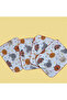 % Cotton Muslin Fabric Animal World Pattern 4 Pack Mouth Wipes - 3