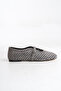 Women's Special Design Suede Stone-Encrusted Single Strap Ballerina Shoes - 3