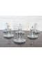 18-PIECE TEA SET SILVER BUTTERFLY WITH TEA SPOONS 6 GLASSES 6 PLATES 6 SPOONS - 2