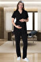 طقم بيجامة أمومة سوداء - Mecit Pijama 6008 - 2