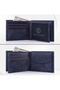 Treviso Classic Navy Blue Genuine Leather Men's Wallet with Coin Pocket Rfid Protection Gift