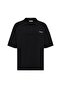 Polo Neck Oversize T-Shirt Black - 2