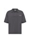 Polo collar Oversized t-shirt smoked