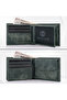 Treviso Classic Green Coin Pocket Genuine Leather Men's Wallet with Rfid Protection Gift