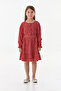 Floral Tie Waist Front Buttoned Girl's Dress - 2