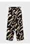 Straight Cut Trousers with Patterned Belt - 3