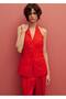Linen Halter Collar Vest