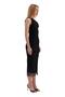 Women's Evening Dress - One Shoulder Tulle Detailed Gathered Midi Length 1709 - 3