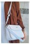 Justpolo Women's White Clamshell Shoulder Bag - 5