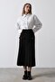 Pleated Contrast Shirt Dress - White - 6