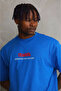 Unisex Printed Oversized t-shirt - blue - 4