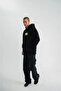 Unisex Black Embroidered Hooded Sweatshirt - Long Sleeve - 2