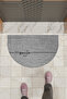 Modern Digital Gray Happy Smile Doormat - Door Front Mat