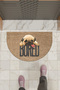 Modern Digital Doormat Brown Pug Bored Doormat - Front Door Mat