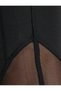 Tulle Detailed Sports Leggings High Waist Stitching Detailed Slim Fit - 6
