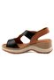 Noble Genuine Leather Comfort Orthopedic Women's Sandals Black - 5