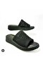 3137 Model Black Comfortable Low Heeled Knitwear Perforated Slippers - 3