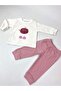 Pumpkin Embroidered Baby Girl Set - 5