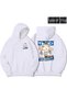 Hip Hop Harajuku Vintage Style Noodle and Sushi Cat White