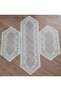Rose Pattern Knitted Tulle Runner Cover 40x140 (PINK) - 4