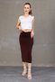 Pre-Detailing Skirt with Lined Detailing, Maxi Length, 82 cm Full Length / Shir Detailed Long 82cm Skirt - 4