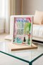 Vintage "New Yorker Cat and City" Premium Painting with Frame: Cultural Elegance with Sempé's Signature - 3
