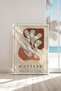 Framed Matisse Organic Form Premium Painting: Minimalist and Earth Tones Art