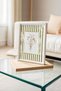 Floral Bouquets with Framed Vintage Striped Backdrop: Nostalgic Garden 3-Piece Premium Painting Set - 8