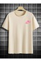 Men's Pink Dragon Printed Round Neck T-Shirt, Comfortable Short Sleeves for Summer. - 2