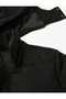 Inflatable Jacket Hooded Label Printed Pocket Detailed Zippered Snap Button - 8