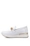 Women's White Genuine Leather Casual Shoes D25Ya-3510 - 3