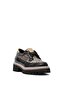 Women's Gold Color Genuine Leather Casual Shoes D25Ya-3795 - 2