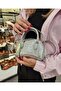 Women's Mini Crocodile Pattern Cross Strap Hand and Shoulder Bag - 2