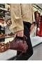 Women's Mini Crocodile Pattern Cross Strap Hand and Shoulder Bag - 3