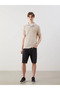Xside Beige Polo Collar Men's T-Shirt - 2