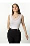 A+ Quality Combed Cotton Tulle Detail Pool Collar Tank Top & Body - Daily Casual under Jacket