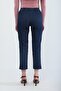 Women's Elastic Waist Lycra Stretch Jean Trousers Dark Blue - 7