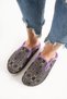Savora Women's Fabric Plush Slip-On Vibrant Purple Indoor Slippers - 6
