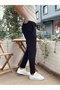 Basic single button jogger pants black - 4
