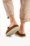 Rustica Women's Genuine Leather Laceless Coconat (Tan) Summer Slippers - 6
