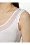 A+ Quality Combed Cotton Tulle Detail Pool Collar Tank Top & Body - Daily Casual under Jacket - 6